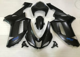 Matte Black and Blue Fairing Kit for a 2007 & 2008 Kawasaki Ninja ZX-6R 636 motorcycle