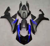 Matte Black, Gloss Black and Blue Fairing Kit for a 2015, 2016, 2017, 2018 & 2019 Yamaha YZF-R1 motorcycle