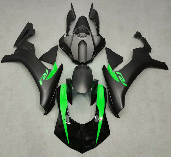 Yamaha YZF-R1 (2015-2019) Matte Black, Gloss Black & Green Fairings