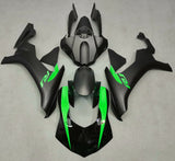 Matte Black, Gloss Black and Green Fairing Kit for a 2015, 2016, 2017, 2018 & 2019 Yamaha YZF-R1 motorcycle