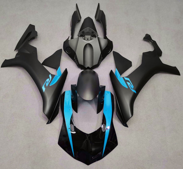 Yamaha YZF-R1 (2015-2019) Matte Black, Gloss Black & Light Blue Fairings