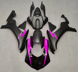 Matte Black, Gloss Black and Pink Fairing Kit for a 2015, 2016, 2017, 2018 & 2019 Yamaha YZF-R1 motorcycle