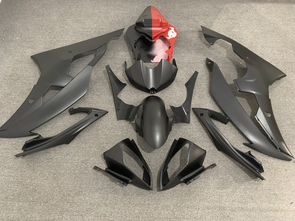 Yamaha YZF-R6 (2008-2016) Matte Black, Red & White Skull Fairings