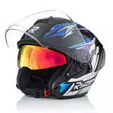 Matte Black, Blue, Silver & Purple RO5 Motorcycle Helmet at KingsMotorcycleFairings.com