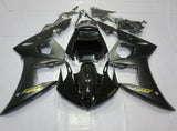 Matte Black, Gloss Black and Gold Fairing Kit for a 2005 Yamaha YZF-R6 motorcycle
