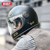 Matte Black & Gold Beasley Motorcycle Helmet from KingsMotorcycleFairings.com