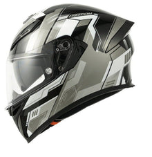 Matte Black & Gray Freedom Ryzen Motorcycle Helmet at KingsMotorcycleFairings.com