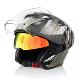 Matte Black, Gray & Silver RO5 Motorcycle Helmet at KingsMotorcycleFairings.com