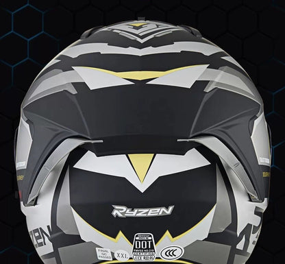 Matte Black, Gray & Yellow RO5 Motorcycle Helmet at KingsMotorcycleFairings.com