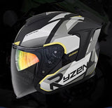 Matte Black, Gray & Yellow RO5 Motorcycle Helmet at KingsMotorcycleFairings.com