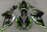 Matte Black, Matte Green and Matte Silver Fairing Kit for a 2005 & 2006 Suzuki GSX-R1000 motorcycle