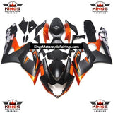 Suzuki GSXR1000 (2005-2006) Matte Black, Matte Orange & Matte Silver Fairings