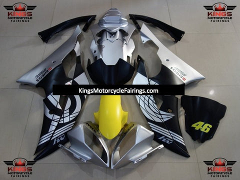 Yamaha YZF-R6 (2008-2016) Matte Black, Silver & Yellow Fairings