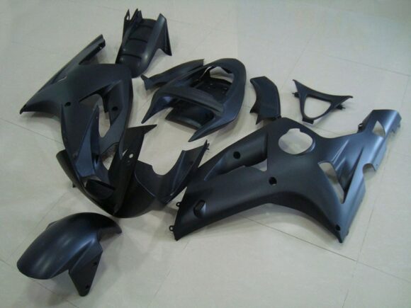 Matte Black Fairing Kit for a 2003 & 2004 Kawasaki ZX-6R 636 motorcycle