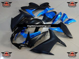 Suzuki GSXR600 (2011-2023) Matte Black & Blue Fairings at KingsMotorcycleFairings.com
