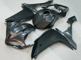 Matte Black and Dark Silver Fairing Kit for a 2007 & 2008 Yamaha YZF-R1 motorcycle