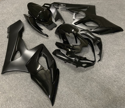 Matte Black and Gloss Black Fairing Kit for a 2005 & 2006 Suzuki GSX-R1000 motorcycle