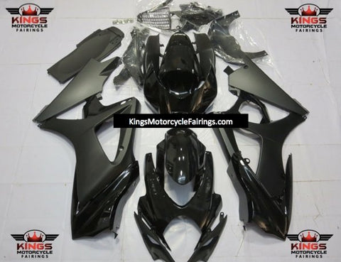 Suzuki GSXR1000 (2007-2008) Matte Black & Gloss Black Fairings