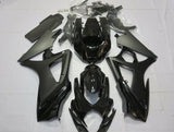 Matte Black and Gloss Black Fairing Kit for a 2007 & 2008 Suzuki GSX-R1000 motorcycle