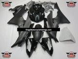 Matte Black and Gloss Black Fairing Kit for a 2008, 2009, 2010, 2011, 2012, 2013, 2014, 2015 & 2016 Yamaha YZF-R6 motorcycle