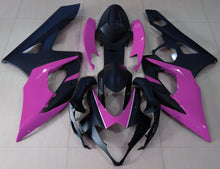 Matte Black and Pink Fairing Kit for a 2005 & 2006 Suzuki GSX-R1000 motorcycle