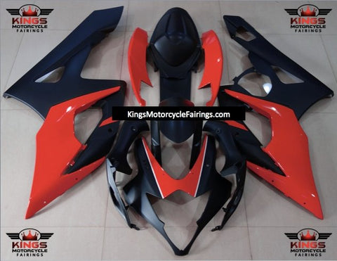 Suzuki GSXR1000 (2005-2006) Matte Black & Red Fairings