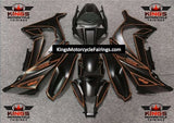 Matte Black and Orange Fairing Kit for a 2011, 2012, 2013, 2014 & 2015 Kawasaki Ninja ZX-10R motorcycle