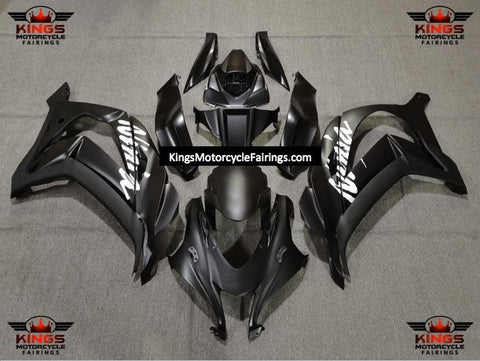 Fairing Kit for a Kawasaki Ninja ZX10R (2016-2020) Matte Black & White