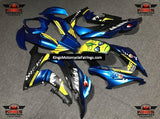 Matte Blue, Matte Black and Matte Yellow Shark Fairing Kit for a 2016, 2017, 2018, 2019 & 2020 Kawasaki Ninja ZX-10R motorcycle