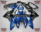 Matte Blue and Matte Black Fairing Kit for a 2015 and 2016 BMW S1000RR motorcycle