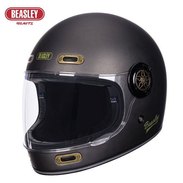 Matte Dark Gray Beasley Motorcycle Helmet from KingsMotorcycleFairings.com