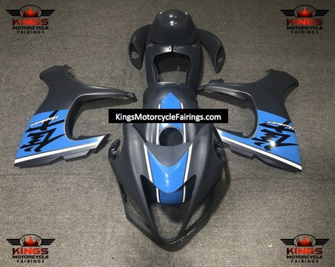Matte Gray, Matte Blue and Matte White Fairing Kit for a 2008, 2009, 2010, 2011, 2012, 2013, 2014, 2015, 2016, 2017, 2018 & 2019 Suzuki GSX-R1300 Hayabusa motorcycle