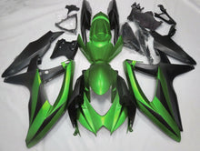 Matte Green and Matte Black Fairing Kit for a 2008, 2009, & 2010 Suzuki GSX-R600 motorcycle