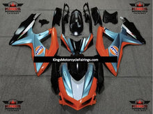 Suzuki GSXR750 (2008-2010) Matte Orange, Blue, Black & White Gulf Fairings