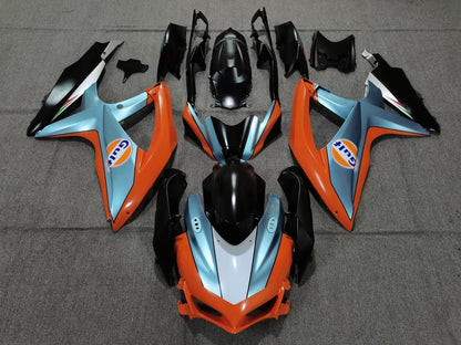 Orange, Blue and Black Gulf Fairing Kit for a 2008, 2009, & 2010 Suzuki GSX-R600 motorcycle