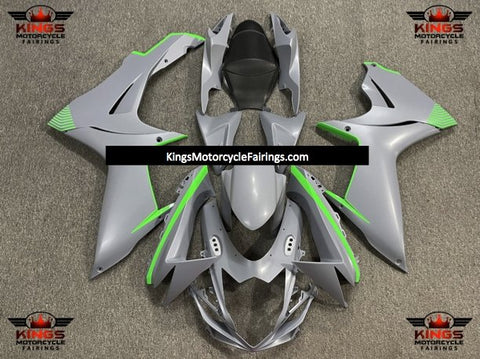 Suzuki GSXR750 (2011-2021) Matte Nardo Gray & Green Fairings