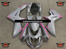 Matte Nardo Gray and Pink Fairing Kit for a 2011, 2012, 2013, 2014, 2015, 2016, 2017, 2018, 2019, 2020 & 2021 Suzuki GSX-R600 motorcycle