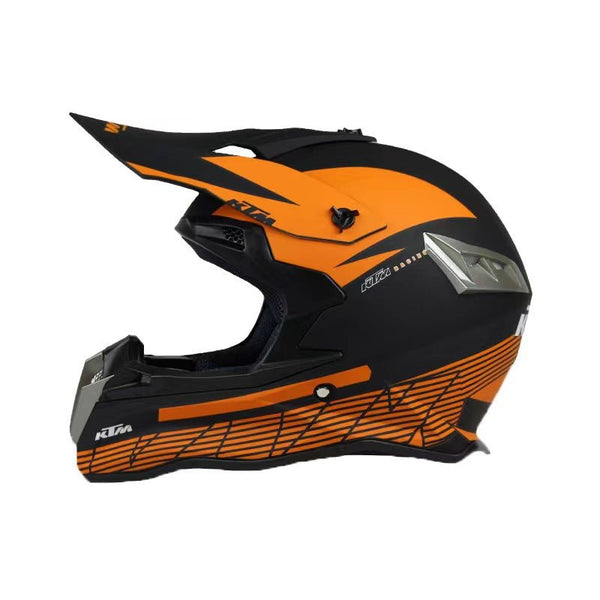 Matte Orange & Matte Black Dirt Bike Motorcycle Helmet at KingsMotorcycleFiarings.com