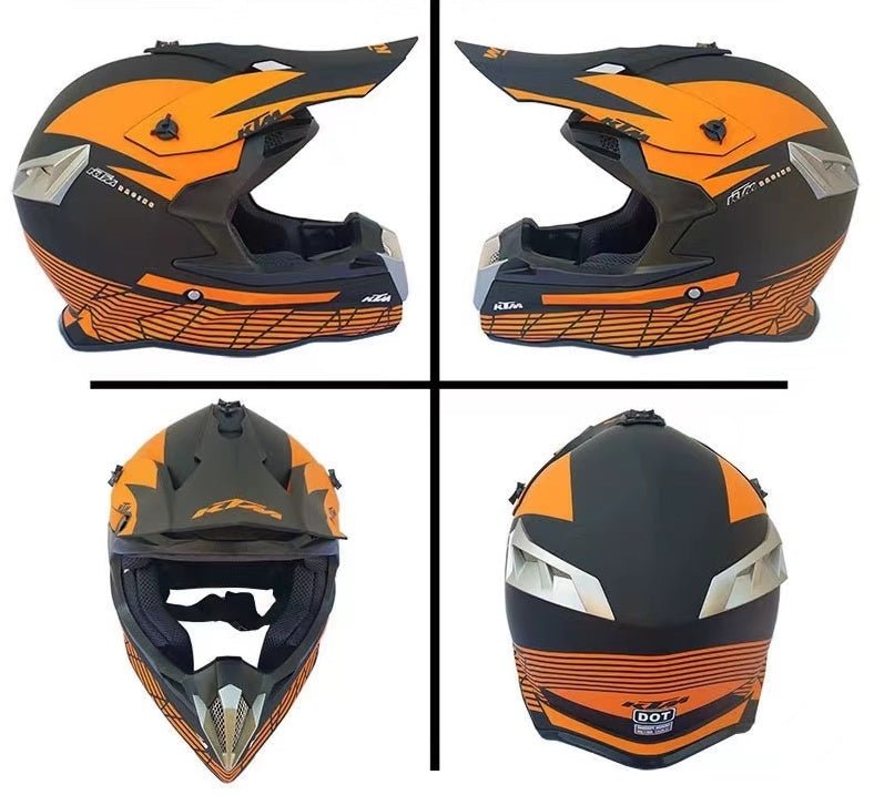 black and orange hydro dip motorcycle helmet Matte Orange & Matte Black Dirt Bike Motorcycle Helmet