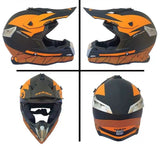 Motocross Helmet - Matte Orange & Matte Black