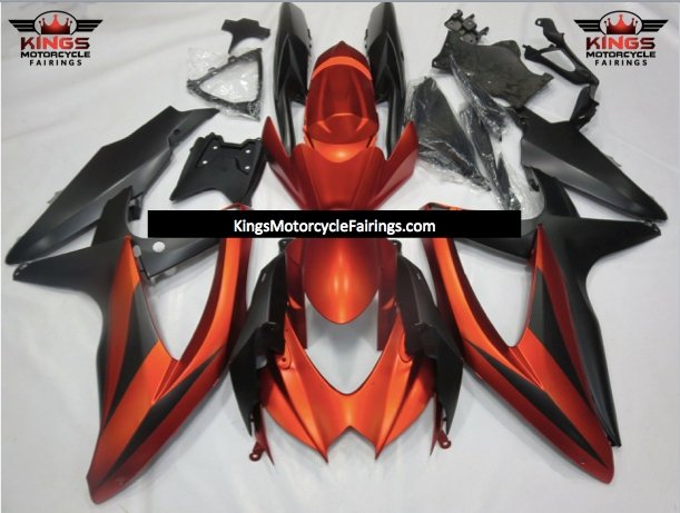 Suzuki GSXR750 (2008-2010) Matte Orange & Matte Black Fairings