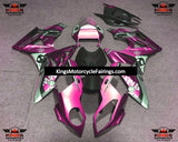 Matte Pink, Matte Black and Matte Silver Fairing Kit for a 2017 and 2018 BMW S1000RR motorcycle