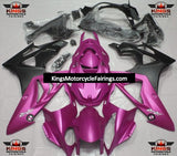 Matte Pink and Matte Black Fairing Kit for a 2009, 2010, 2011, 2012, 2013 and 2014 BMW S1000RR motorcycle