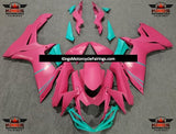 Suzuki GSXR600 (2011-2023) Matte Pink & Turquoise Fairings at KingsMotorcycleFairings.com