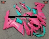 Matte Pink and Turquoise Fairing Kit for a 2011, 2012, 2013, 2014, 2015, 2016, 2017, 2018, 2019, 2020 & 2021 Suzuki GSX-R750 motorcycle