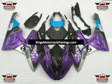 Matte Purple, Matte Black, Matte Silver and Blue Fairing Kit for a 2009, 2010, 2011, 2012, 2013 and 2014 BMW S1000RR motorcycle