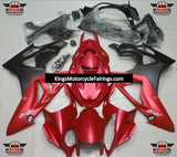 Matte Red and Matte Black Fairing Kit for a 2017 and 2018 BMW S1000RR motorcycle