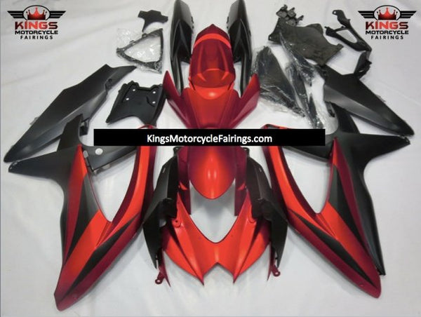 Suzuki GSXR750 (2008-2010) Matte Red & Matte Black Fairings