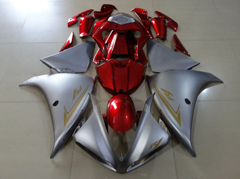Yamaha YZF-R1 (2009-2011) Matte Silver, Gold & Red Fairings