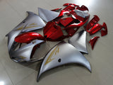 Matte Silver, Gold and Red Fairing Kit for a 2009, 2010 & 2011 Yamaha YZF-R1 motorcycle